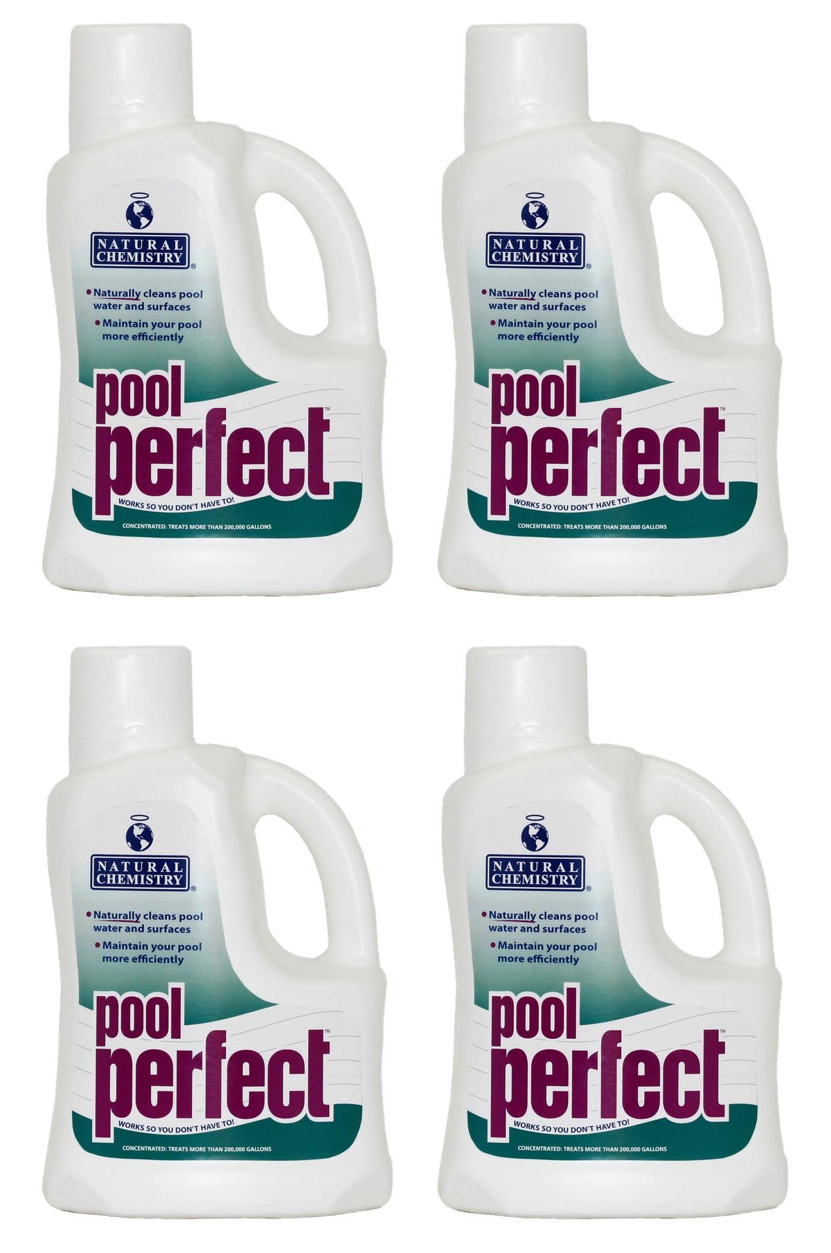 4) Natural Chemistry 03121 Swimming Pool Perfect Enzyme Oil Scum - 3 Liters Each
