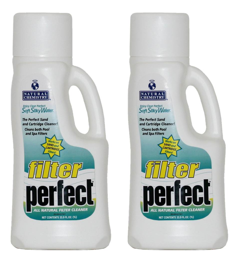 2) Natural Chemistry 03215 Swimming Pool Spa Filter Perfect Cleaner - 1L Each