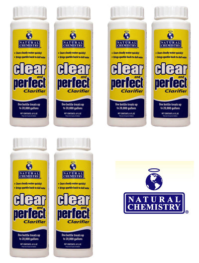 6) Natural Chemistry 03544 Clear & Perfect Swimming Pool Clarifier - 8oz Each