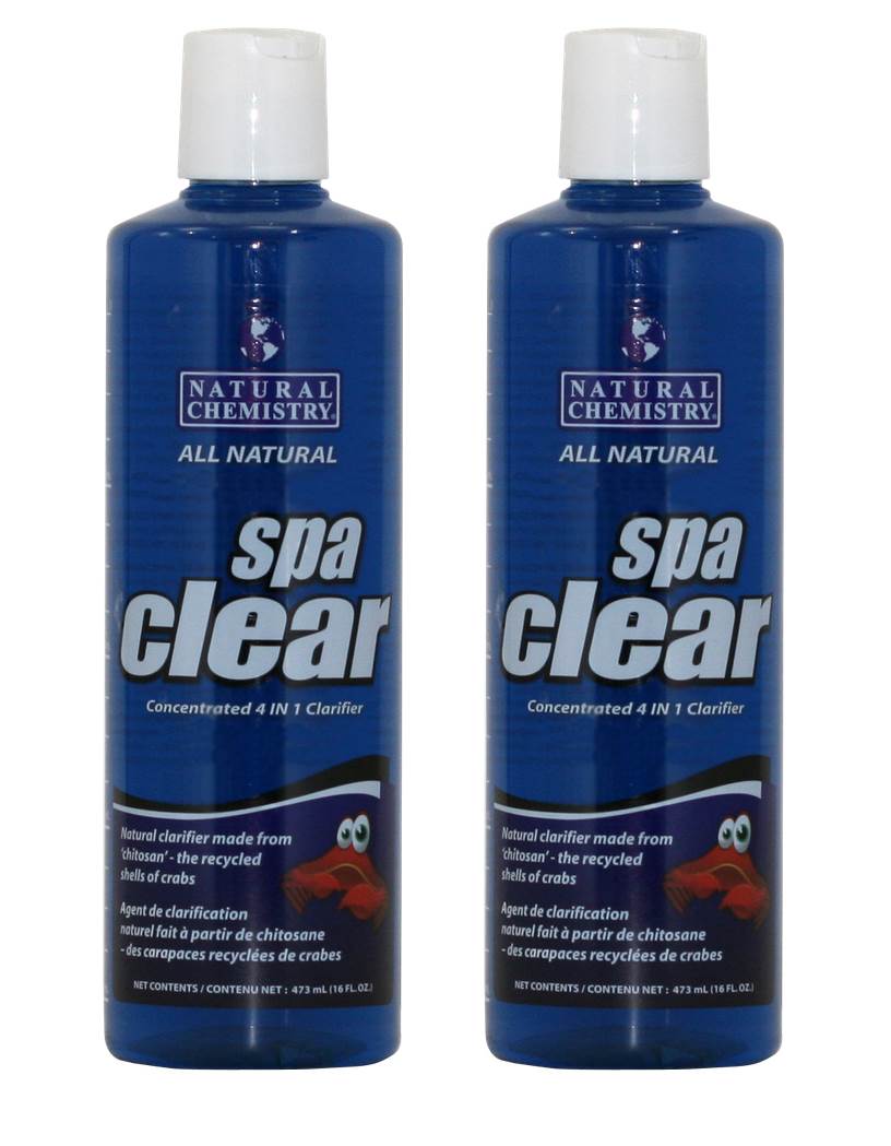 2) Natural Chemistry 04013 Spa Clear Chitosin Based Water Clarifier - 16 oz Each