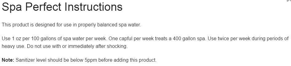 6) Natural Chemistry 04021 Hot Tub Spa Perfect Water Maintenance - 16oz Each