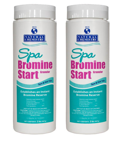 2) Natural Chemistry 04108 Tub Spa Chemical Granular Bromine Start - 2 lbs Each