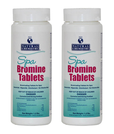 2) Natural Chemistry 04109 Hot Tub Spa Bromine Chemical Tablets - 1.5 lbs Each - VMInnovations