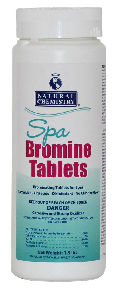 2) Natural Chemistry 04109 Hot Tub Spa Bromine Chemical Tablets - 1.5 lbs Each - VMInnovations