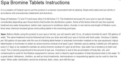 4) Natural Chemistry 04109 Hot Tub Spa Bromine Chemical Tablets - 1.5 lbs Each