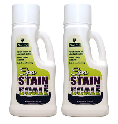2) Natural Chemistry 04124 Hot Tub Spa Chemical Stain & Scale Free - 1L Each