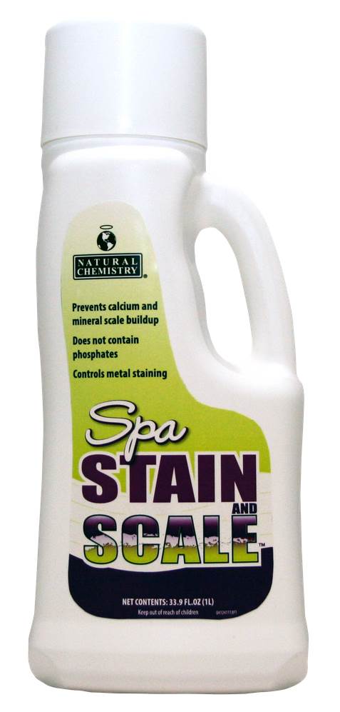 4) Natural Chemistry 04124 Hot Tub Spa Chemical Stain & Scale Free - 1L Each