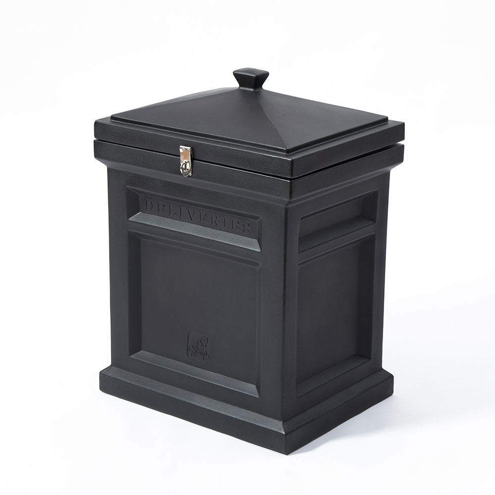 Step2 Locking Deluxe Package Parcel Mail Delivery Box Plastic, Black (Used)