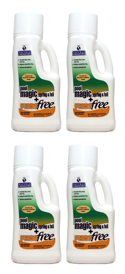 4) Natural Chemistry 05141 Spa Chemical Swimming Pool Magic PHOSfree - 1L Each - VMInnovations