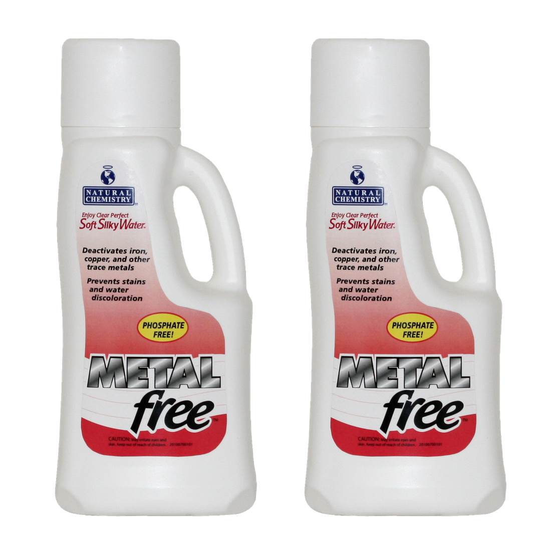 2) NEW Natural Chemistry 07001 Spa Swimming Pool Metal Free Chemical - 1L Each