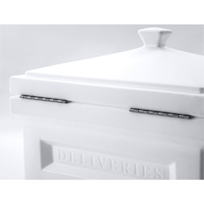 Step2 583899 Deluxe Outdoor Mail Package Delivery Box Container, Estate White