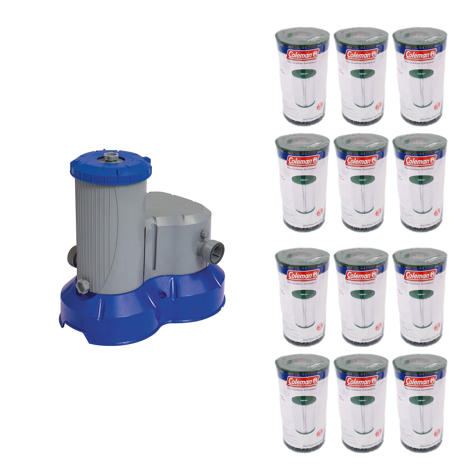 Bestway Pool Filter Pump + Filter Replacement Cartridge Type IV/B (12 Pack)
