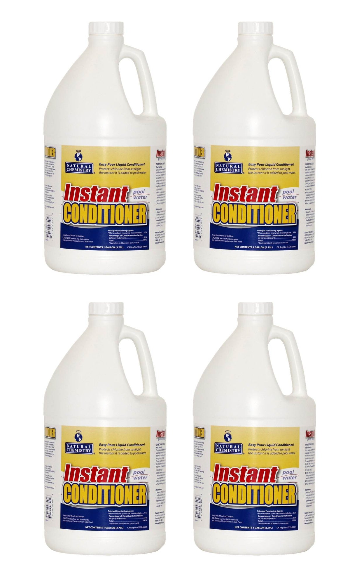 4) Natural Chemistry 07401 Spa Swimming Pool Conditioner Stabilizer - 1 Gal Each