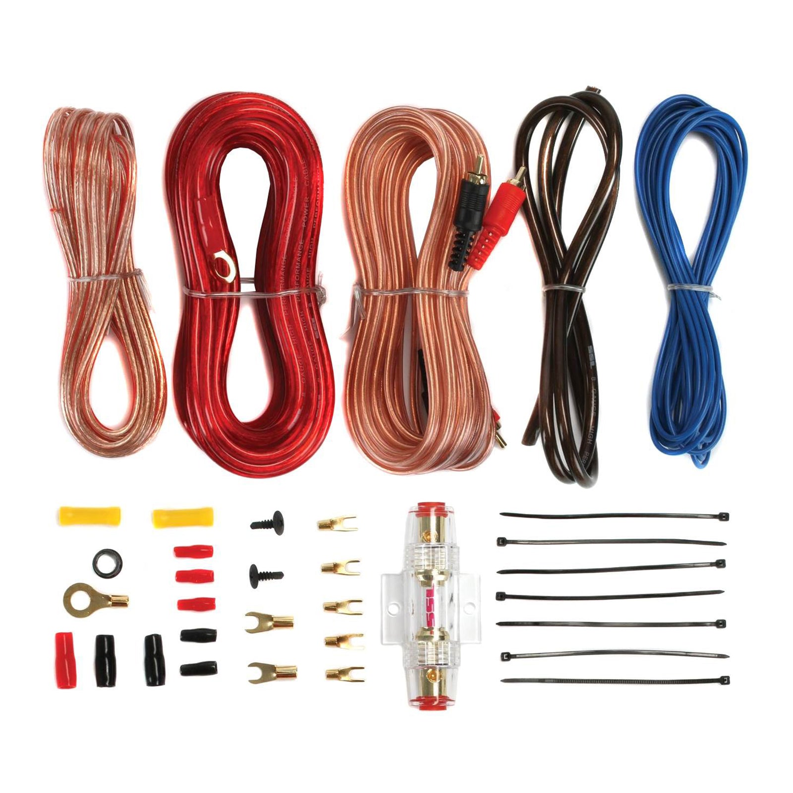 Soundstorm 8 Gauge Ga Complete Car Amplifier Wiring Installation Kit (2 Pack) - VMInnovations