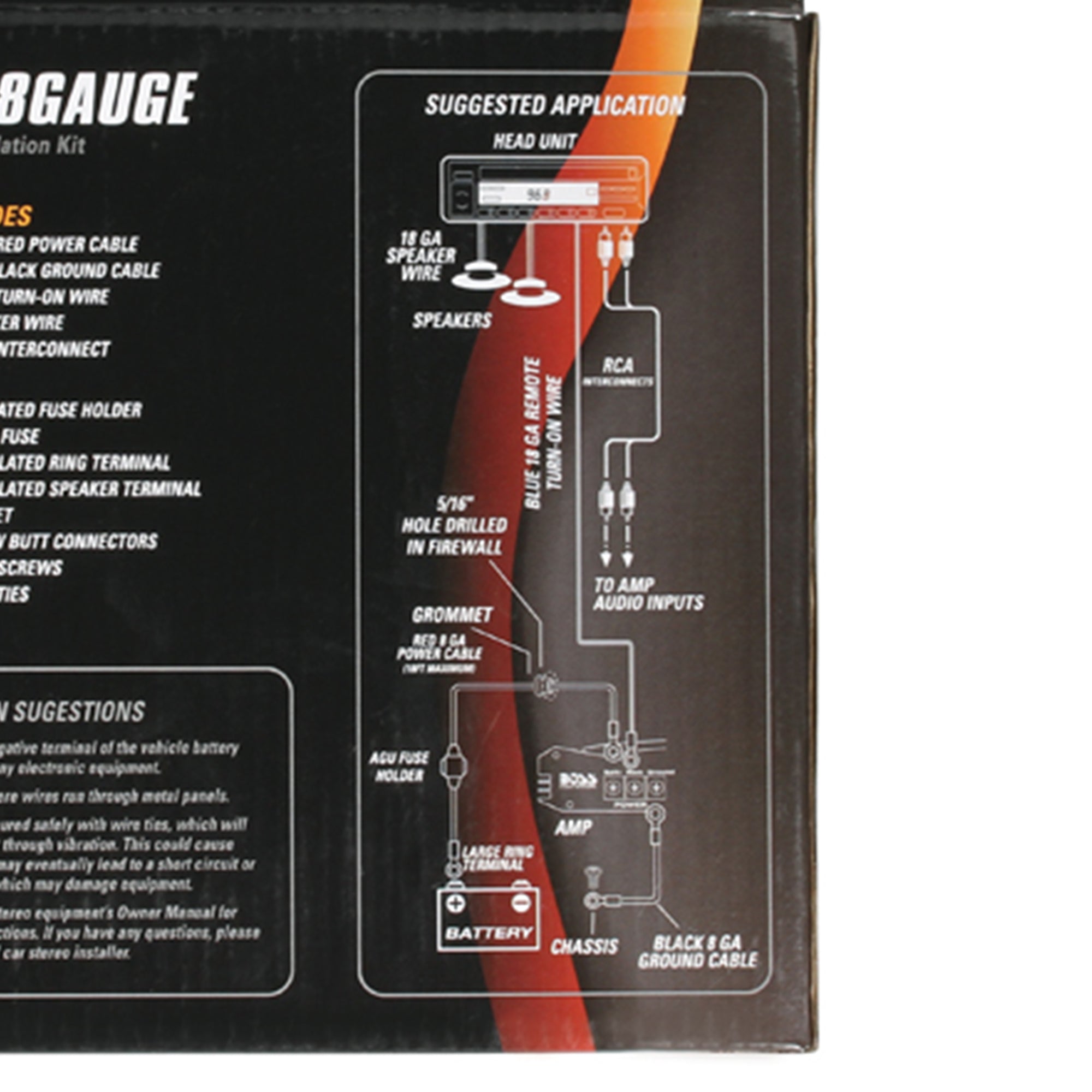 Soundstorm 8 Gauge Ga Complete Car Amplifier Wiring Installation Kit (2 Pack) - VMInnovations