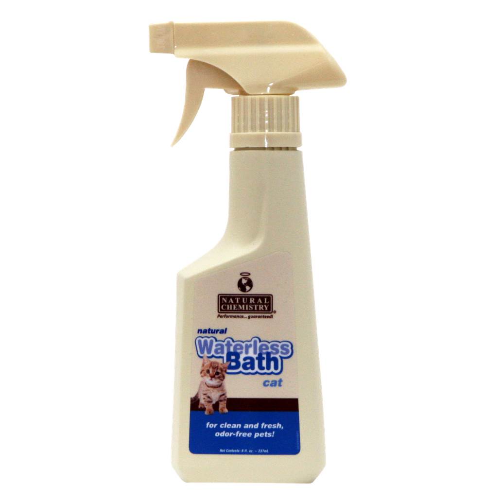 Natural Chemistry Waterless Bath for Cats Coat Cleaner Deodorizer, 8 oz (2 Pack)