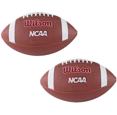 Wilson NCAA Composite Leather Official Size Footballs (2 Pack) | 2 x WTF1570ID - VMInnovations