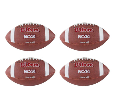 (4) WILSON NCAA Red Zone Junior Size Composite Leather Footballs | WTF1571ID