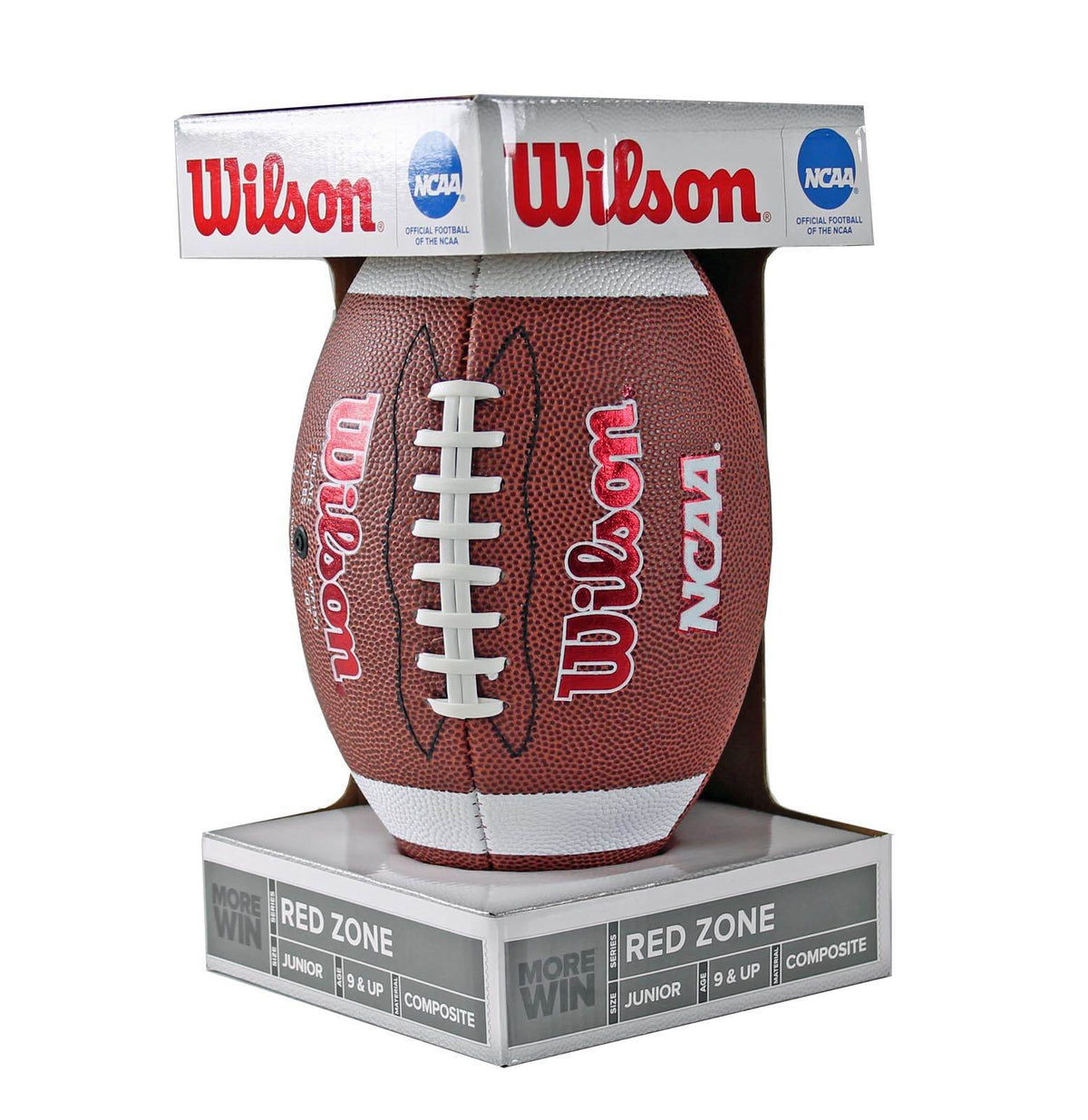 Wilson NCAA Red Zone Composite Leather Junior Footballs (2 Pack) | 2 x WTF1571ID