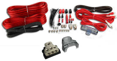 ROCKFORD FOSGATE RFD4 0/1/4-Gauge Car Distribution Block 1-In 3-Out+VM Amp Kit