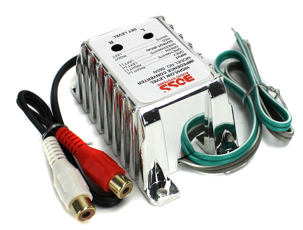 BOSS B65N High Level to Low Level Converter RCA Input + Rockford RCA 10' Cables