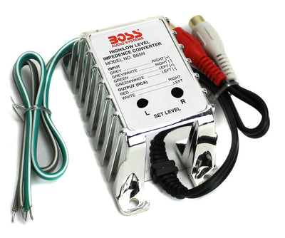 BOSS B65N High Level to Low Level Converter RCA Input + Rockford RCA 10' Cables