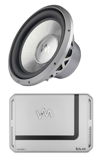 VM Audio EXW15 Elux 15" Competition Power Subwoofer Sub + VM 2000 Watt Amp Combo
