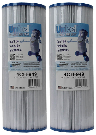 Unicel 4CH-949 Replacement 50 SqFt Filter Cartridge for Spa, 210 Pleats (2 Pack) - VMInnovations