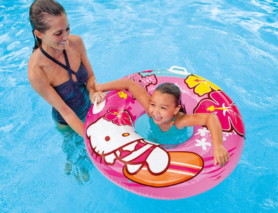 Intex Hello Kitty Inflatable Kids Floating Tube Pool Raft - Pink (Open Box)