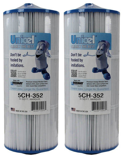 Unicel 5CH-352 Replacement 35 SqFt Filter Cartridge for Spa, 151 Pleats (2 Pack) - VMInnovations