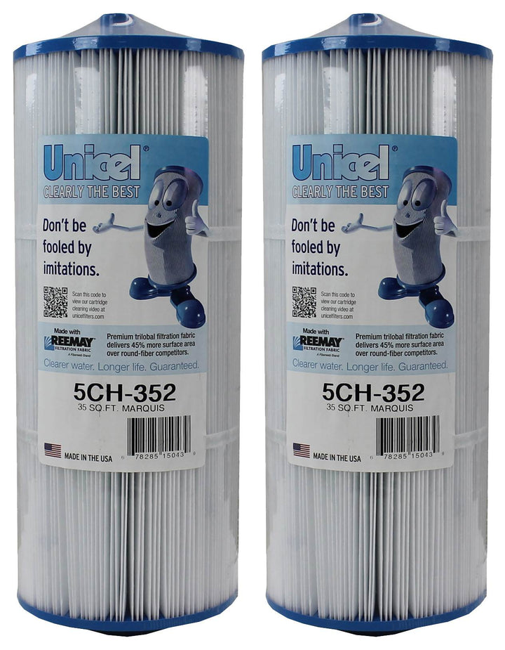 Unicel 5CH-352 Replacement 35 SqFt Filter Cartridge for Spa, 151 Pleats (2 Pack)