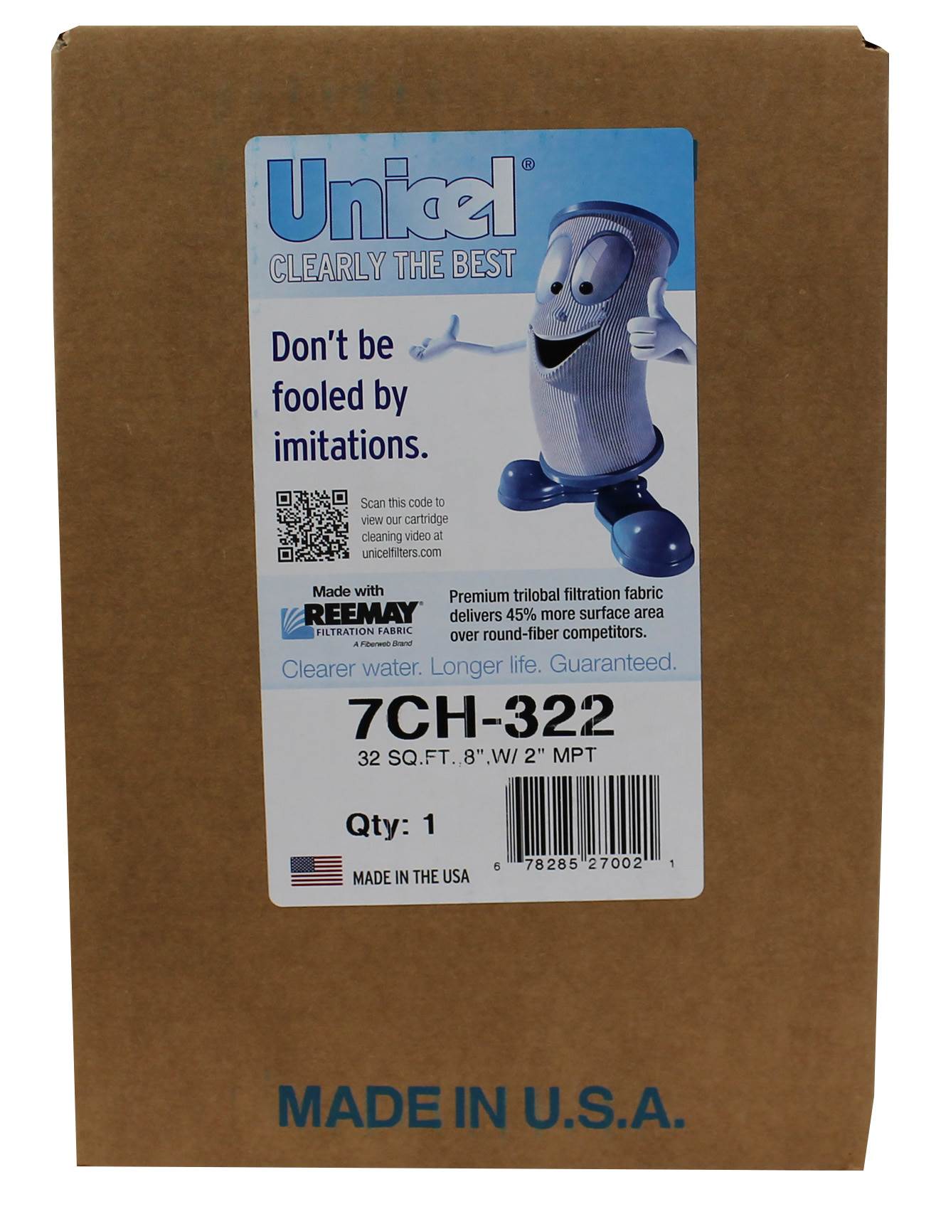Unicel 7CH-322 Replacement 32 SqFt Filter Cartridge for Spa, 175 Pleats (4 Pack) - VMInnovations