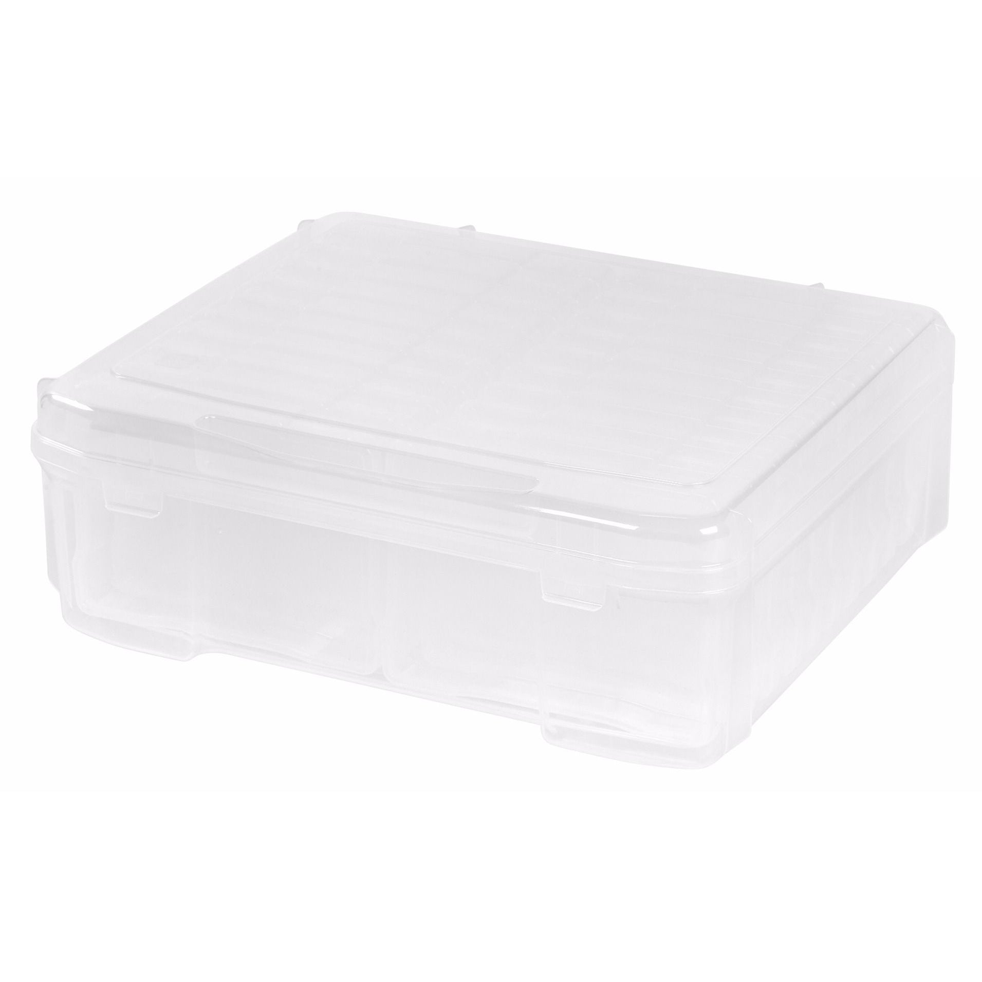 IRIS 585140 5 x 7 Inch Large Photo Craft Keeper Storage Box Organizer, Clear