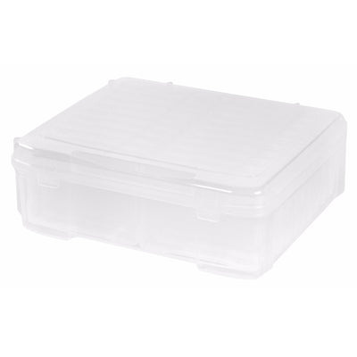 IRIS 585140 5 x 7 Inch Large Photo Craft Keeper Storage Box Organizer, Clear