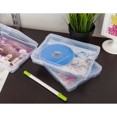 IRIS 5 x 7 Inch Large Photo Craft Keeper Storage Box Organizer, Clear (Open Box)