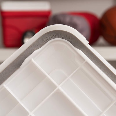 IRIS USA 19 Quart Weathertight Storage Box, Secure Lid, Clear (6 Pack)(Open Box)