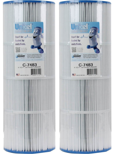 Unicel C-7483 Replacement 81 Sq Ft Pool Filter Cartridge, 176 Pleats (2 Pack)