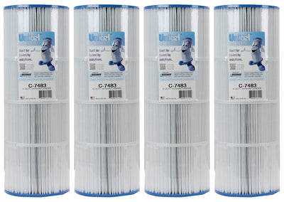 Unicel C-7483 Replacement 81 Sq Ft Pool Filter Cartridge, 176 Pleats (4 Pack)