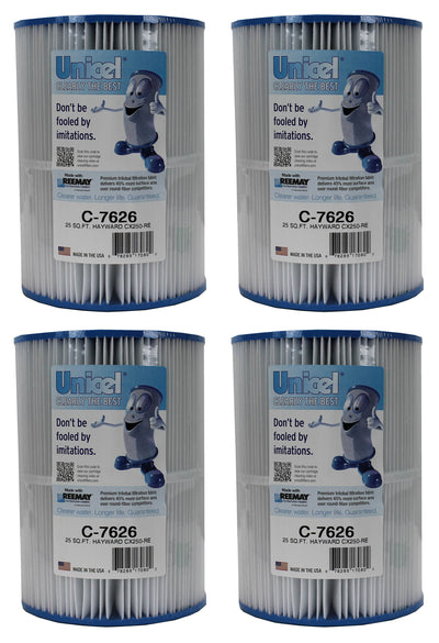 Unicel C-7626 Replacement 25 Sq Ft Pool Spa Filter Cartridge, 111 Pleats, 4 Pack