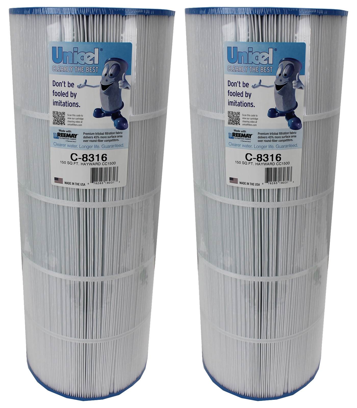 Unicel C-8316 Swimming Pool 150 Sq. Ft. Replacement Filter Cartridge (2 Pack)