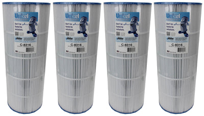 Unicel C-8316 Replacement 150 Sq Ft Pool Filter Cartridge, 215 Pleats, 4 Pack