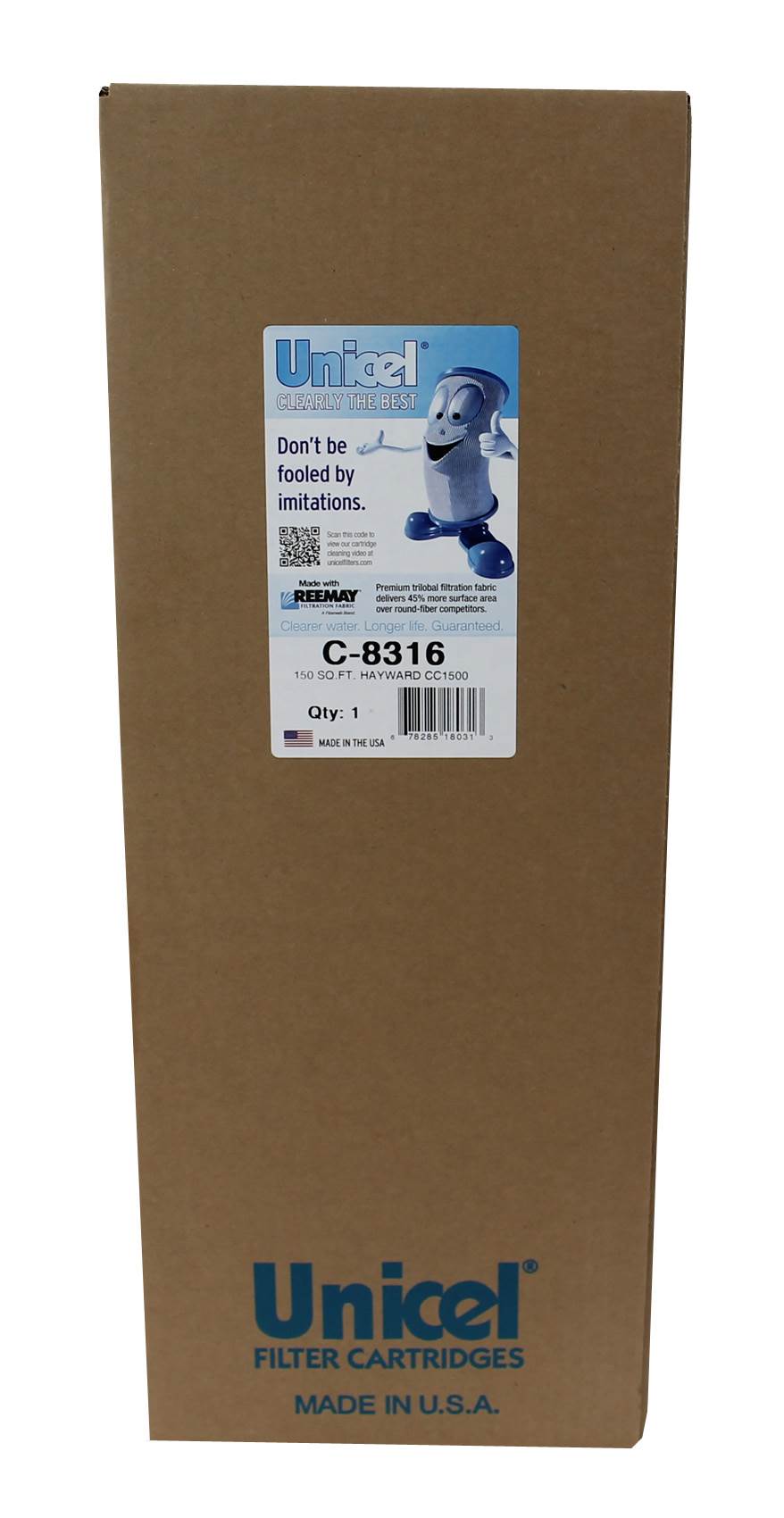 Unicel C-8316 Replacement 150 Sq Ft Pool Filter Cartridge, 215 Pleats, 4 Pack
