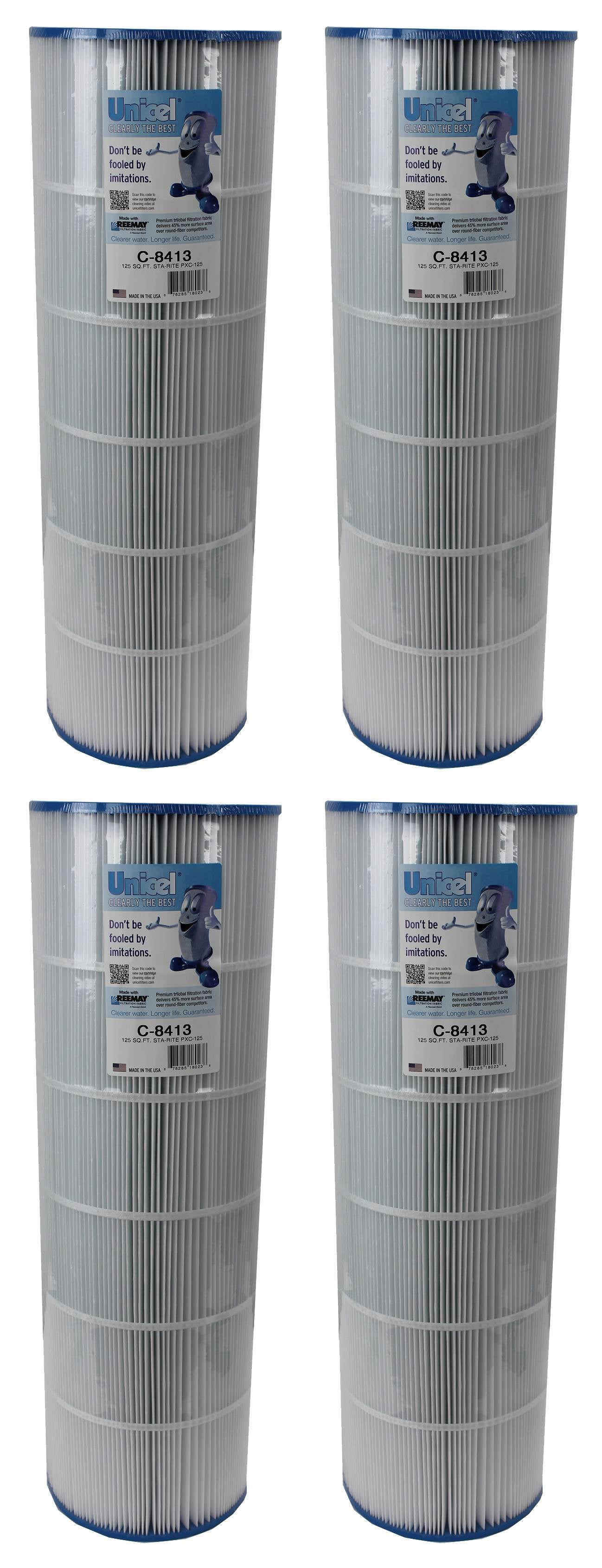 4) New Unicel C-8413 Pool Spa Replacement Cartridge Filters 125 Sq Ft Sta-Rite