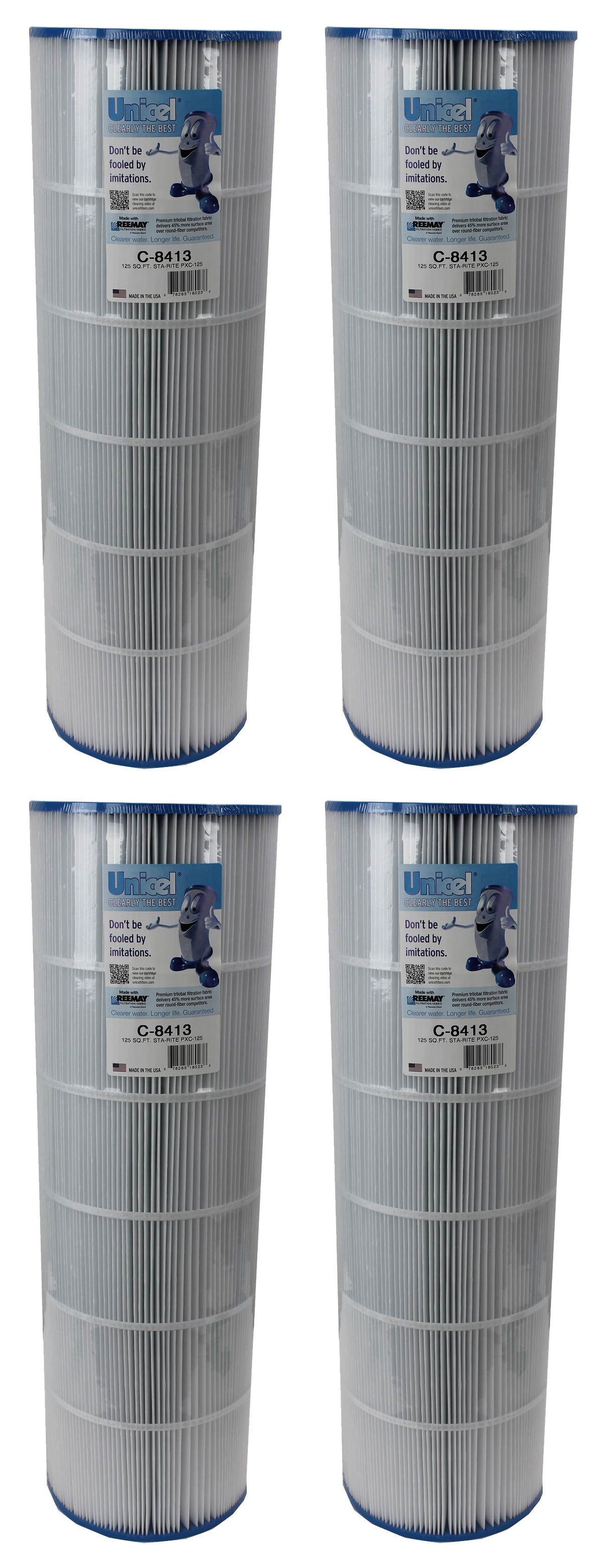 4) New Unicel C-8413 Pool Spa Replacement Cartridge Filters 125 Sq Ft Sta-Rite