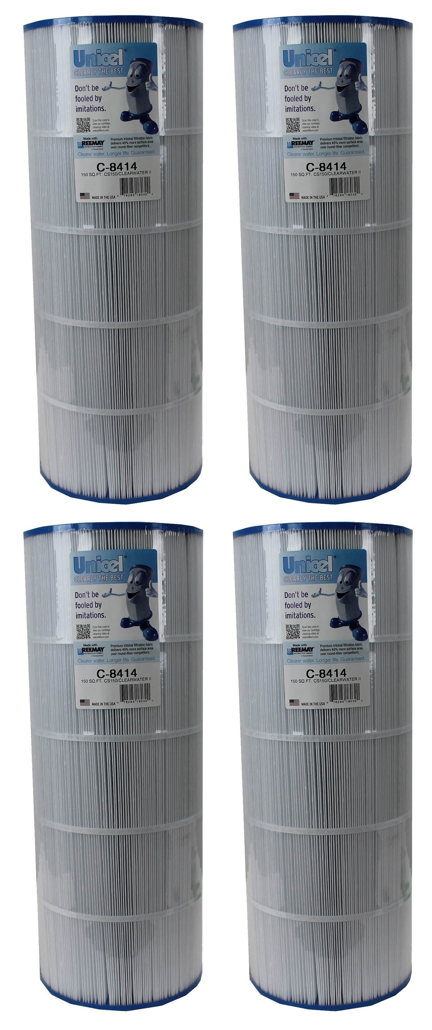 Unicel C-8414 Pool Replacement Cartridge Filters 150 Sq Ft Clearwater II (4Pack) - VMInnovations