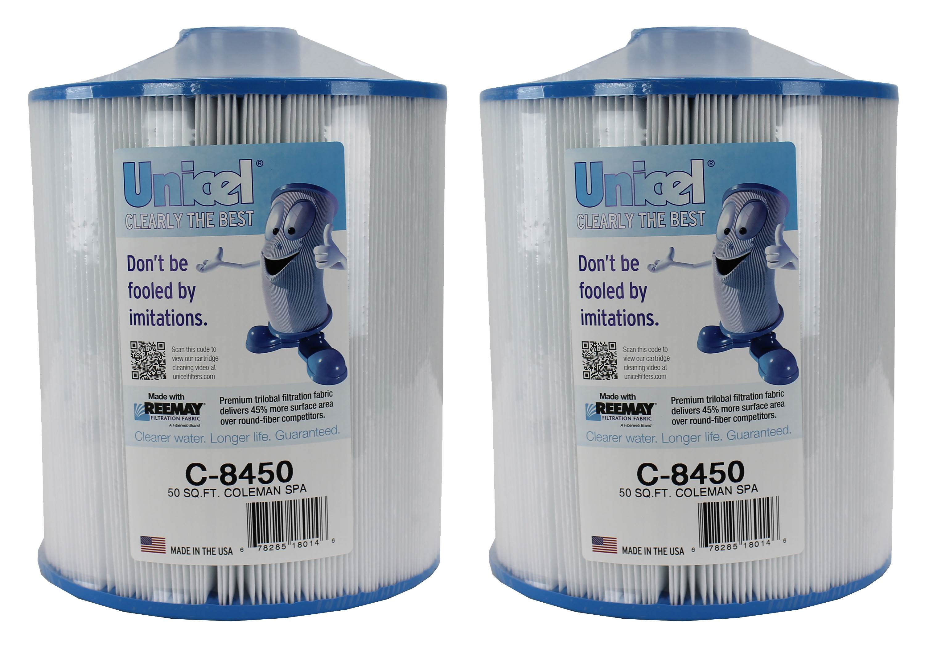 2) Unicel C-8450 Spa Replacement Cartridge Filters 50 Sq Ft Coleman/Maax PCS50N