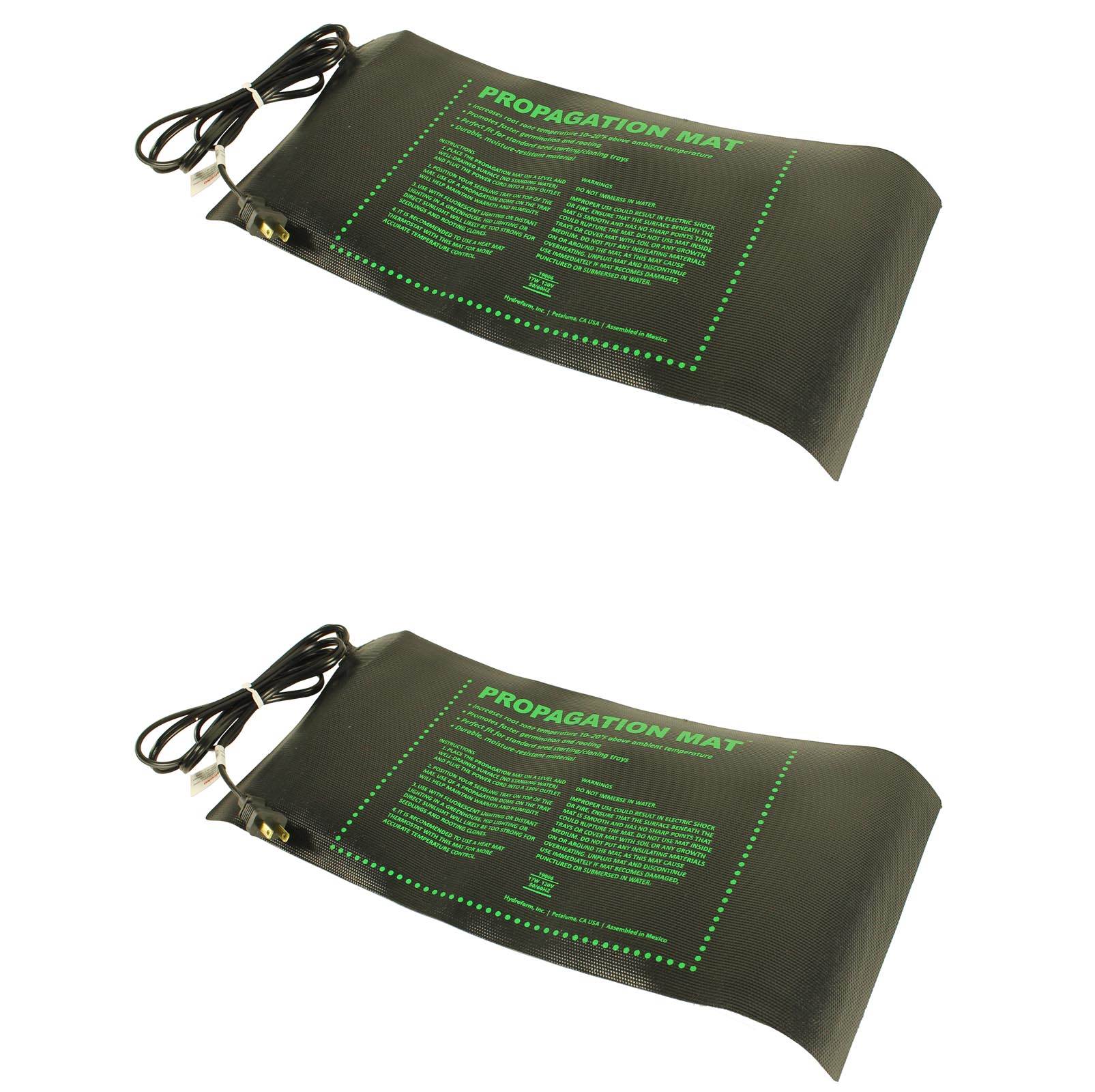 (2) Hydroponic 19006 17W Seed Start Seedling Propagation Heat Mats |8.87 x 19.5"