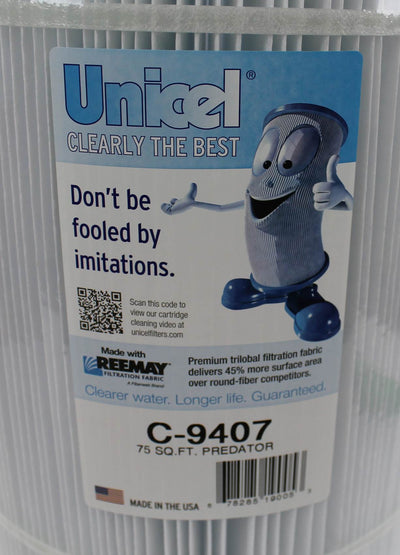 Unicel C-9407 Replacement 75 Sq Ft Pool Spa Filter Cartridge, 171 Pleats, 2 Pack
