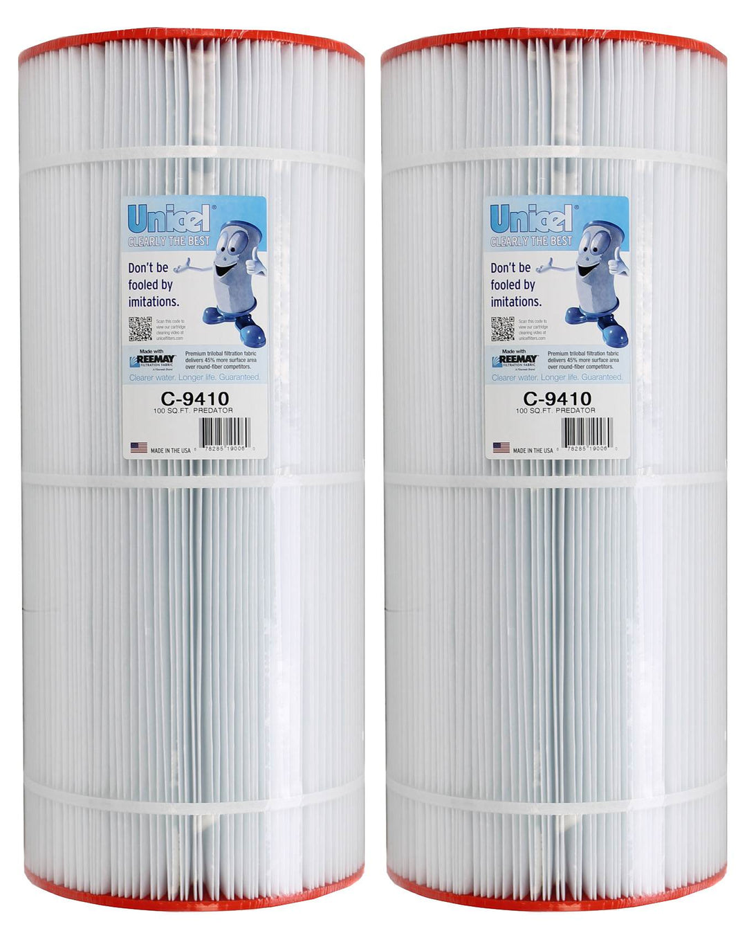 Unicel C-9410 Replacement 100 Sq Ft Pool Filter Cartridge, 155 Pleats, 2 Pack