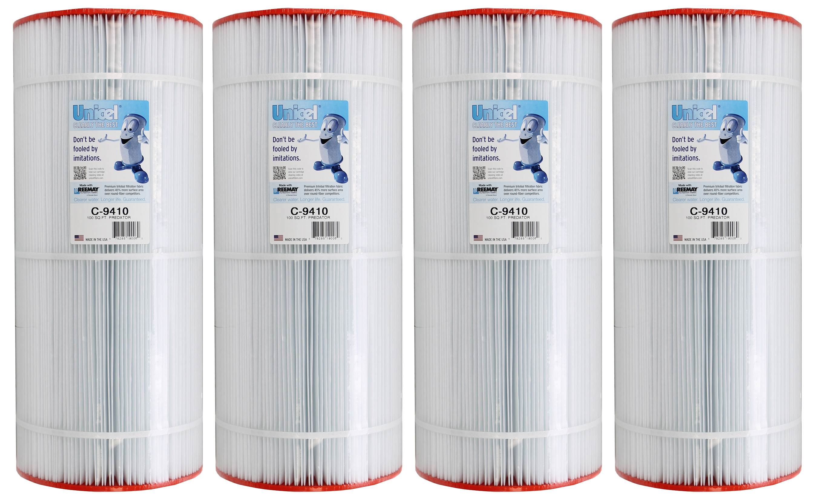 Unicel C-9410 Replacement 100 Sq Ft Pool Filter Cartridge, 155 Pleats, 4 Pack - VMInnovations